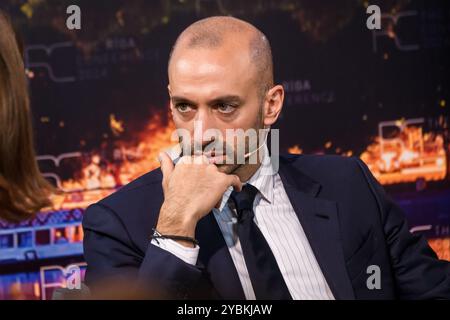 RIGA, Lettonia. 19 ottobre 2024. Benjamin Haddad, ministro delegato per gli affari europei della Francia, durante la conferenza di riga 2024. Crediti: Gints Ivuskans/Alamy Live News Foto Stock