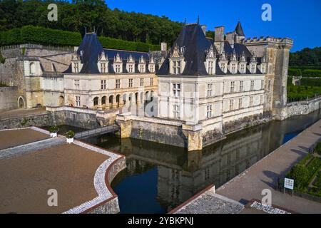 Francia, Indre-et-Loire, Villandry, Château e Giardini di Villandry, costruiti nel XVI secolo, in stile rinascimentale Foto Stock