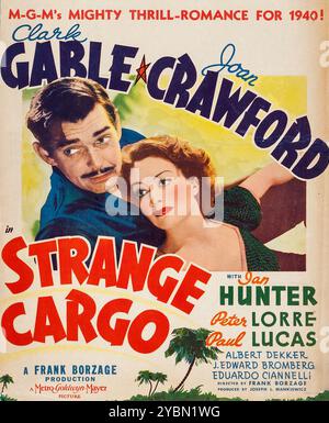 Strange Cargo (MGM, 1940) Clark Gable, Joan Crawford, Peter Lorre, Paul Lucas - Window Card Foto Stock