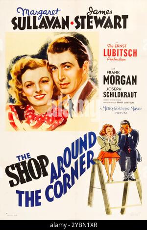 The Shop Around the Corner - poster americano d'epoca di James Stewart e Margaret Sullavan - poster del film "Style D" - 1940 Foto Stock