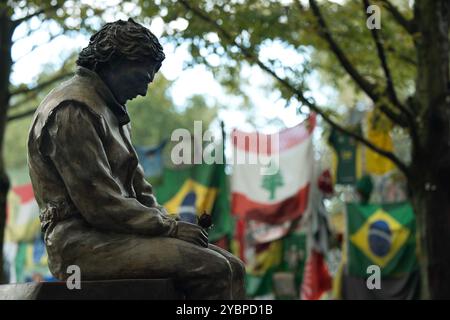 Ayrton Senna Memorial all'interno del circuito Enzo e Dino Ferrari, Imola, Italia. Foto Stock