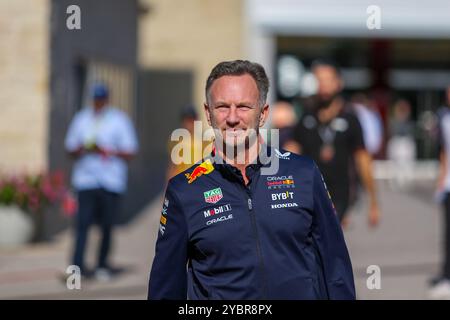 Christian Horner (GBR) - RedBull Racing Team Principal durante la Sprint Race di Formula 1 Pirelli, Stati Uniti. 10 settembre 2024. Grand Prix 2024, in programma al Circuit of Americas di Austin, Texas (USA) 18-20 settembre 2024 (foto di Alessio De Marco/Sipa USA) credito: SIPA USA/Alamy Live News Foto Stock