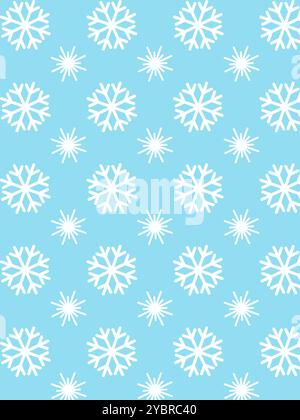 Motivo fiocco di neve senza cuciture. Illustrazione vettoriale. Illustrazione Vettoriale