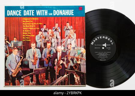 Dance Date con Sam Donahue 33 1/3 giri di copertina e registrazione in vinile. Foto Stock