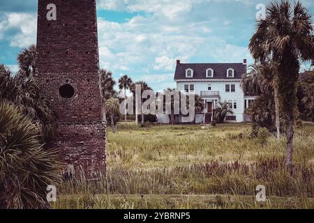 Butler Island Plantation, Darien, Georgia, Stati Uniti Foto Stock