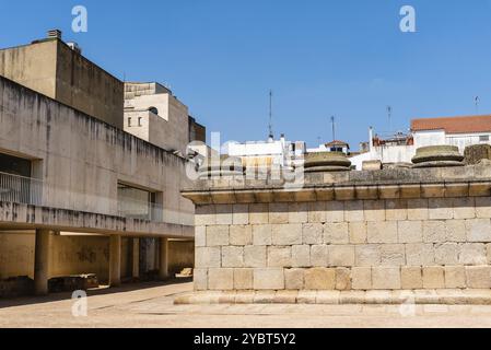 Tempio romano di Diana a Merida, Spagna, Europa Foto Stock