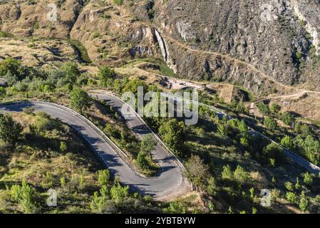 Veduta aerea della miniera di sale di Pozas de la Sal a Burgos, Castiglia e León, Spagna, Europa Foto Stock