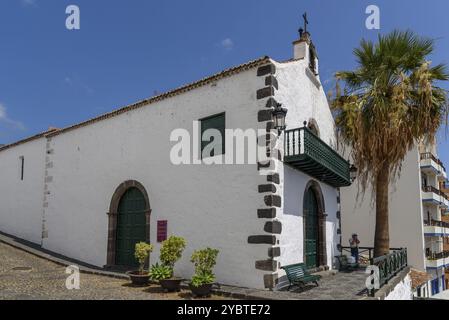 Santa Cruz de la Palma, Spagna, 13 agosto 2021: Eremo di San Telmo nel rischio di la Luz nel quartiere tradizionale os San Sebastian o la Canela Foto Stock