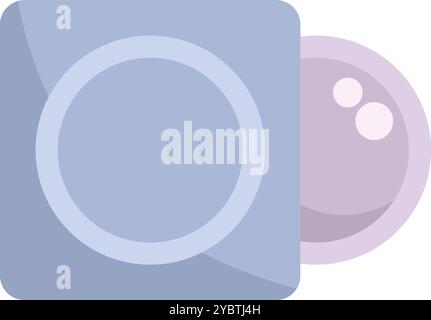 Icona di una telecamera di sicurezza che registra, con un design piatto Illustrazione Vettoriale