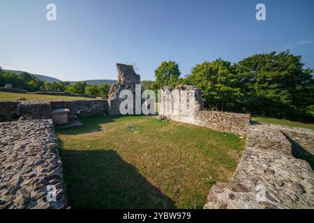 Rovine del monastero di Paolina vicino al villaggio di Pilisszentlek, Ungheria. Il nome ungherese è Palos kolostor romjai Foto Stock