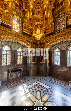 The Arab Room al Castello di Cardiff, Galles, Regno Unito Foto Stock