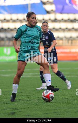 Linkoping, Svezia. 20 ottobre 2024. Bilborsen Arena, Linkoping, Svezia, 20 ottobre 2024: Carly Wickenheiser (6 Kristianstad) nel gioco della Lega svedese OBOS Damallsvenskan il 20 ottobre 2024 tra Linkoping FC e Kristianstads DFF alla Bilborsen Arena di Linkoping, Svezia (Peter Sonander/SPP) credito: SPP Sport Press Photo. /Alamy Live News Foto Stock