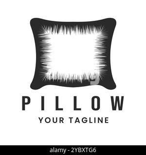 Icona cuscino simbolo illustrazione Design retro Vintage Vector Illustrazione Vettoriale
