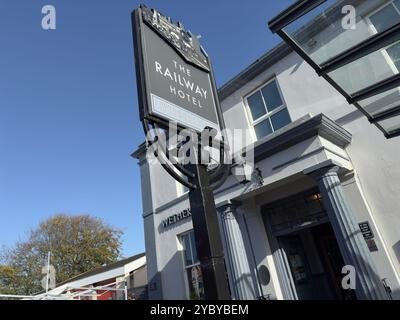 The Railway Hotel – JD Wetherspoon, Lytham St Annes, Fylde nel Lancashire, Inghilterra, Regno Unito Foto Stock