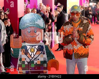 Pharrell Williams partecipa alla proiezione di gala di chiusura del BFI London Film Festival di Piece by Piece alla Royal Festival Hall, Southbank Centre di Londra. Data foto: Domenica 20 ottobre 2024. Foto Stock