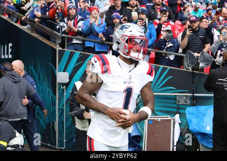 Wembley Stadium, Londra, Regno Unito. 20 ottobre 2024. NFL UK Football, New England Patriots contro Jacksonville Jaguars; New England Patriots wide receiver Ja Lynn Polk Credit: Action Plus Sports/Alamy Live News Foto Stock