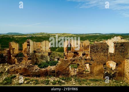 La miniera abbandonata di Monte Onixeddu, a Gonnesa, Sulcis Iglesiente, Arbus, provincia del sud Sardegna, Italia Foto Stock