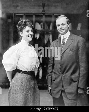 Annette Kellermann, Annette Marie Sarah Kellermann (1886 - 1975) nuotatrice professionista australiana e attrice cinematografica e Charles Daniels (1885 - 1973) nuotatore americano Foto Stock