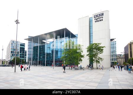 Galles, Cardiff - 30 giugno 2024: BBC Cymru Wales New Broadcasting House. Foto Stock