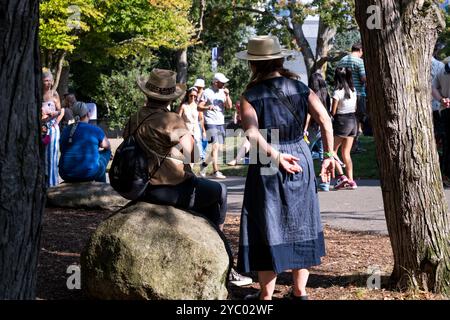 Seattle, Stati Uniti. 1 settembre 2024. Scene del festival musicale internazionale Bumbershoot del fine settimana. L'iconico festival di musica e arte attira migliaia di persone Foto Stock