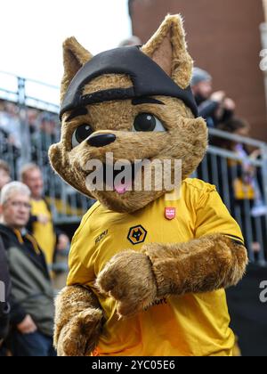 Wolverhampton, Regno Unito. 20 ottobre 2024. Wolverhampton, Inghilterra, 20 ottobre 2024: Mascotte lupi durante la partita di calcio di Premier League tra Wolverhampton Wanderers e Manchester City allo stadio Molineux di Wolverhampton, Inghilterra (Natalie Mincher/SPP) crediti: SPP Sport Press Photo. /Alamy Live News Foto Stock