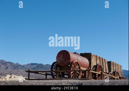 Il borace Harmony sono antichi resti di antichi sforzi minerari nella Death Valley, California. Foto Stock