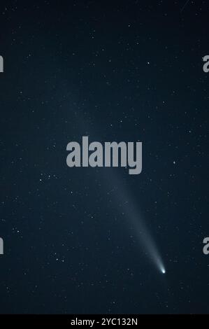 Cuellar, Spagna. 20 ottobre 2024. La cometa C/2023 A3 (ATLANTE DI Tsuchinshan) nota anche come "la cometa del secolo" si vede attraversare il cielo. Crediti: Marcos del Mazo/Alamy Live News Foto Stock