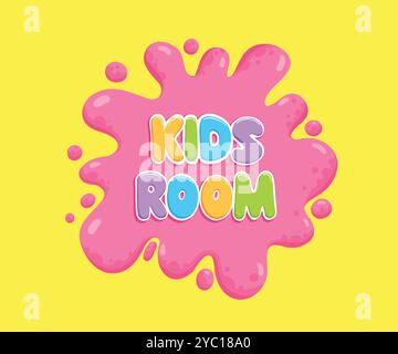 Poster per club per bambini. Area giochi, giochi per bambini, festa e poster dell'area giochi. Poster del campo di intrattenimento per bambini, sala scuola per bambini in età prescolare clu Illustrazione Vettoriale