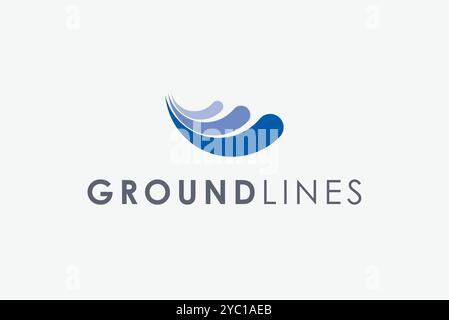 Tecnologia di comunicazione di massa logo design vettoriale marchio aziendale idee creative modificabili Illustrazione Vettoriale