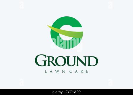 Lettera g logo verde design vettoriale marchio aziendale idee creative modificabili Illustrazione Vettoriale