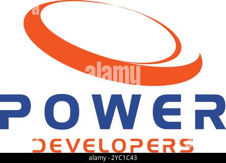 Logo Power Connection design vettoriale marchio aziendale idee creative modificabili Illustrazione Vettoriale
