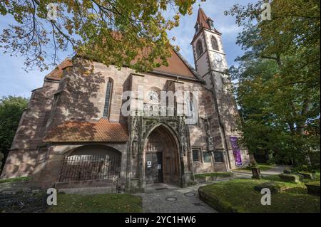 San Nicola e Sant'Ulrico, costruiti in stile gotico, Kirchenberg 15, Norimberga-Moegeldorf, Franconia media, Baviera, Germania, Europa Foto Stock