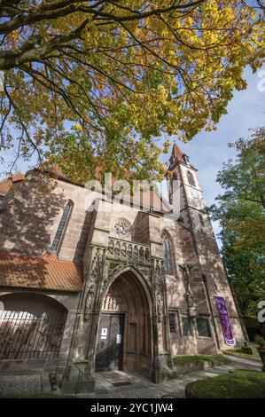 Chiesa di San Nicola e Sant'Ulrico, navata costruita intorno al 1400, Kirchenberg 15, Norimberga-Moegeldorf, Media Franconia, Baviera, Germania, Europa Foto Stock