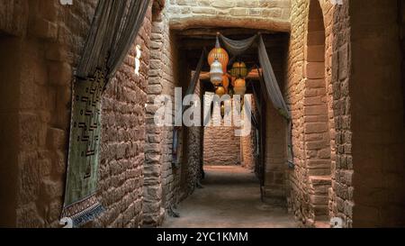 Al Ula, città vecchia, vicolo, edificio, architettura, medio Oriente, Arabia Saudita, penisola arabica, Medio Oriente, Asia Foto Stock