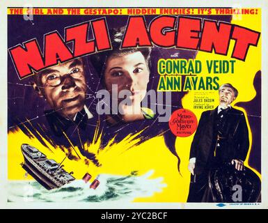 Agente nazista (MGM, 1942) lobby card - Conrad Veidt, Ann Ayars Foto Stock