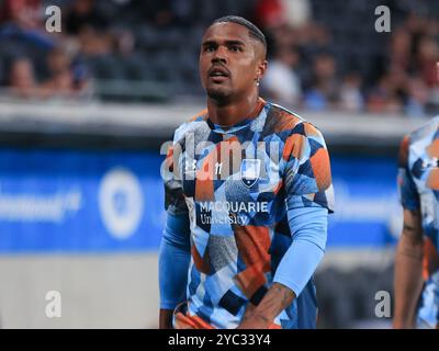 Sydney, Australia. 19 ottobre 2024. Douglas Costa #11 del Sydney FC visto durante la partita A-League 24/25 tra il Sydney FC e il Western Sydney Wanderers FC. Il Western Sydney Wanderers FC cadde 2-1 contro il Sydney FC. Credito: SOPA Images Limited/Alamy Live News Foto Stock