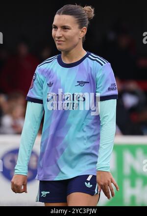 Londra, Regno Unito. 20 ottobre 2024. LONDRA, INGHILTERRA - Steph Catley dell'Arsenale durante la partita di calcio della Barclays fa Women's Super League tra West Ham United Women e ArsenalWomen al Chigwell Construction StadiumVictoria Road, Dagenham il 20 ottobre 2024 a Dagenham, Inghilterra. Crediti: Action foto Sport/Alamy Live News Foto Stock