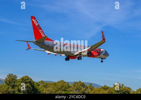 Aeroporto di Zante, Zakinthos, Grecia il 14 ottobre 2024. Boeing 737 Jet2 Airlines in arrivo Foto Stock