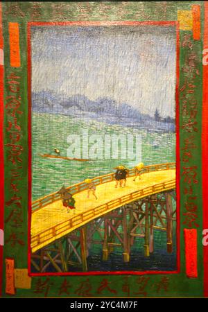 Bridge in the Rain (dopo Hiroshige) 1887 Vincent van Gogh influenza giapponese Foto Stock