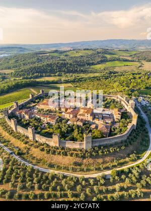 Monteriggioni, Siena, Toscana, Italia Foto Stock