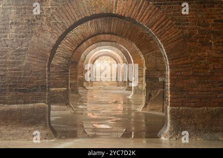 Cisterne romane, fermo, Ascoli Poceno, Marche, Italia Foto Stock