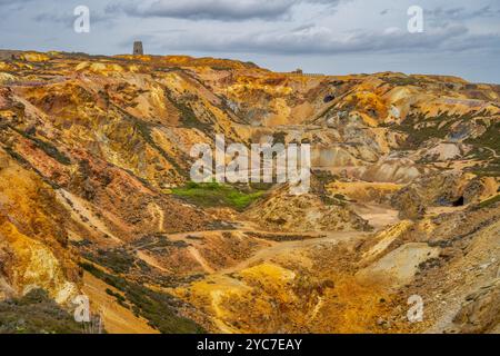 Parris Mounain vecchia miniera di rame vicino ad Amlwch Anglesey Foto Stock