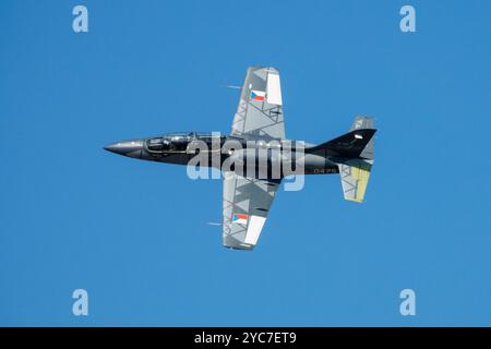 Aviazione ceca, Aero L-39NG sopra la vista Foto Stock