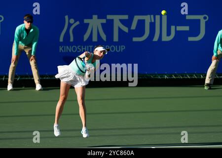 Osaka, Giappone. 20 ottobre 2024. Kimberly Birrell (AUS) Tennis : finale di singolare al Morita Tennis Center Utsubo durante il Kinoshita Group Japan Open Tennis Championships 2024 a Osaka, Giappone . Crediti: SportsPressJP/AFLO/Alamy Live News Foto Stock