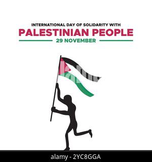 Giornata internazionale di solidarietà con il popolo palestinese illustrazione vettoriale il 29 novembre giornata internazionale di solidarietà con il popolo palestinese Illustrazione Vettoriale