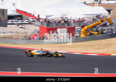 Austin, Texas, Stati Uniti. 20 ottobre 2024. 20 ottobre 2024: Oscar Piastri #81 durante il Gran Premio degli Stati Uniti di Formula 1 Pirelli 2024 sul circuito delle Americhe di Austin in Texas. Brook Ward/Apparent Media Group (Credit Image: © AMG/AMG via ZUMA Press Wire) SOLO PER USO EDITORIALE! Non per USO commerciale! Foto Stock
