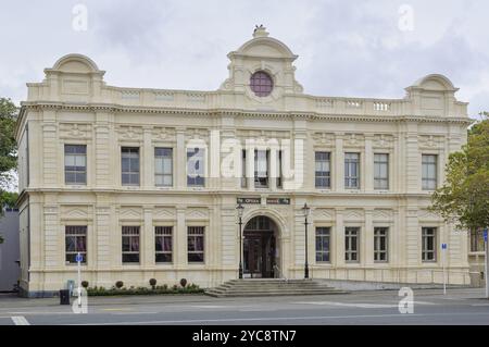 La splendida Oamaru Opera House è stata inaugurata nel 1907, ma offre ancora la migliore qualità di intrattenimento, spazio per riunioni e conferenze a North Otago Foto Stock