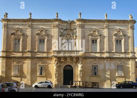 Museo della Cattedrale l'ex Seminario in Piazza dell'Arcivescovo, Mdina, Malta, Europa Foto Stock