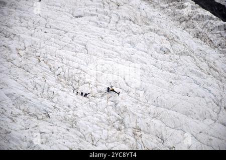 Gruppo di turisti sul ghiacciaio Franz Josef, Westland, nuova Zelanda, Oceania Foto Stock