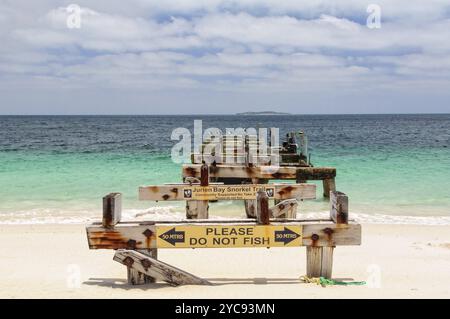 Resti dell'Old Jetty, Jurien Bay, WA, Australia, Oceania Foto Stock